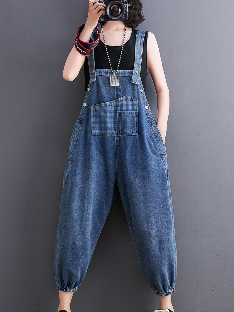 Elegant Women's Summer Loose Wide Leg Denim Pants