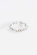 Sparkling Twist Adjustable Ring | Silver