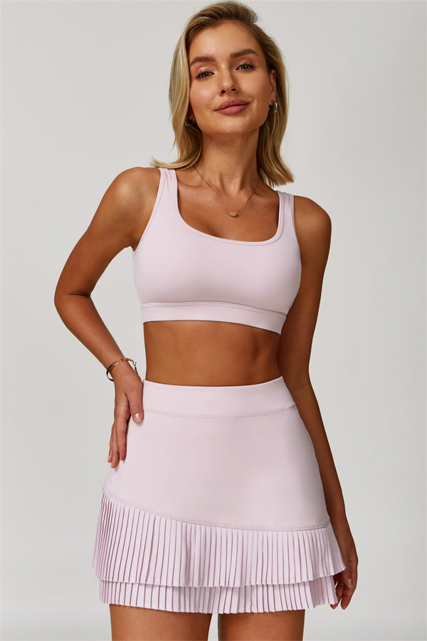 The Lavish Sports Bra Tennis Skirt 2-Piece Set