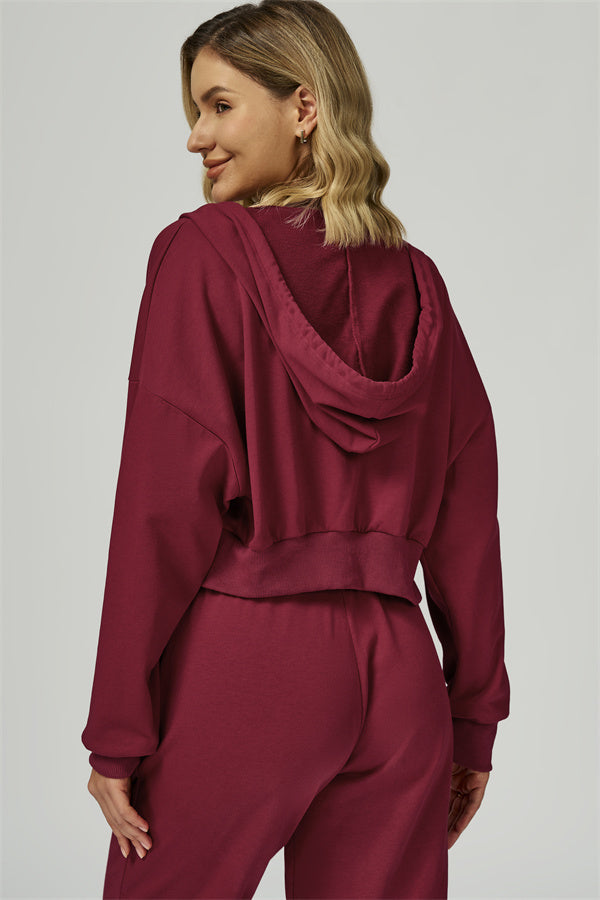 The FlexFit Crop Hoodie Pants 2-Piece Set
