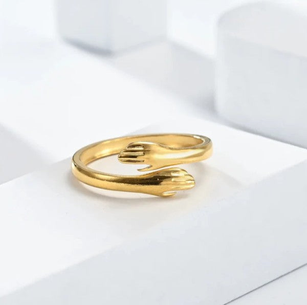 Hugging Arms Adjustable Ring
