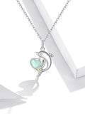 Heart-shaped Aussie Treasure Combined With A Dolphin Necklace