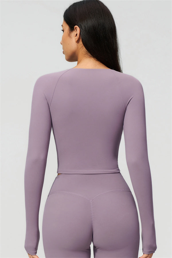 The Lox Long Sleeve Crop top Shorts 2-Piece Set