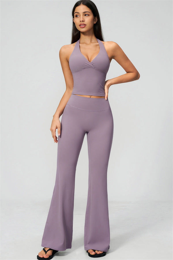 The Lox Crop top Flared Leggings 2-Piece Set