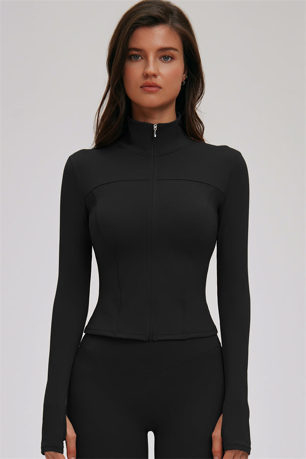 The Kinetic Zip Jacket Cross Back Sports Bra Leggings 3-Piece Set
