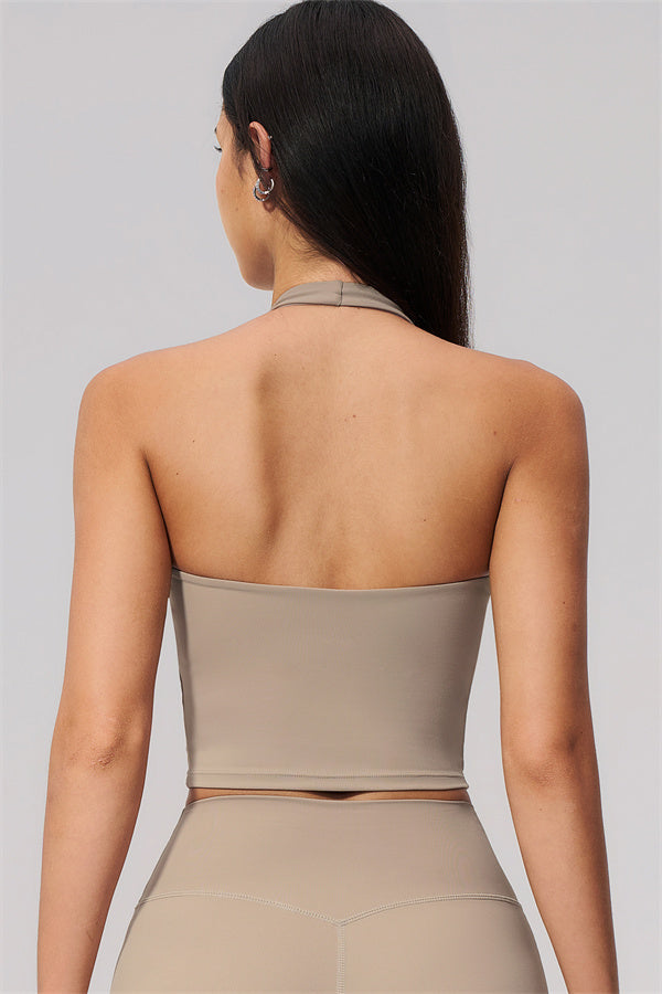 The Twirl Wide Strap Halter Crop Top Shorts 2-Piece Set