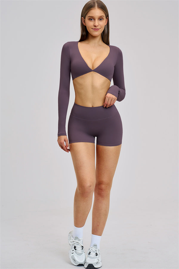 The Zestful Long Sleeve Crop Top