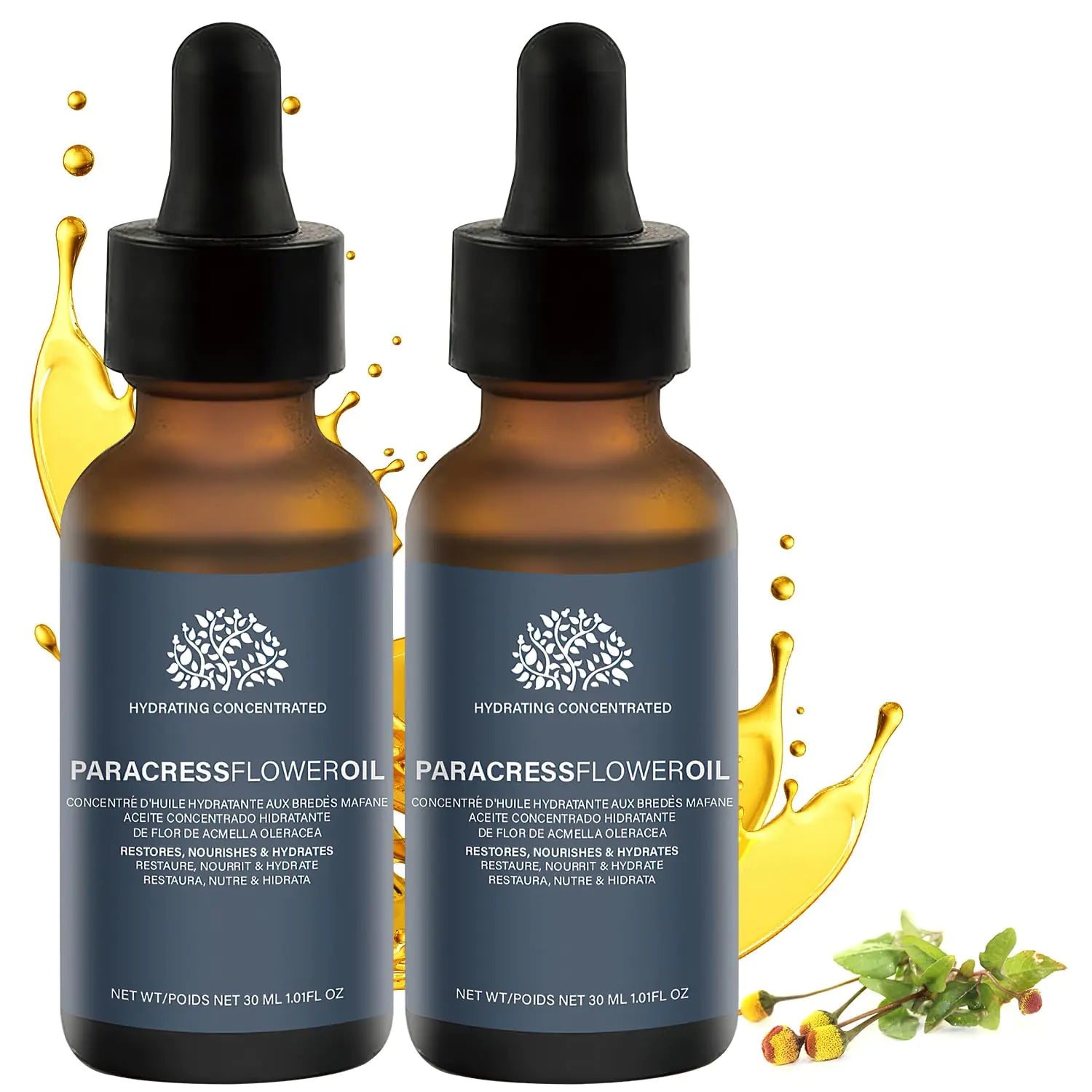 2 Pcs Paracress Facial Oil Paracress Oil for Face Paracress Serum Paracress Facial Serum Organic Smooth Fine Lines and Wrinkles Natural Face Oil for All Skin Types 30ML/1oz