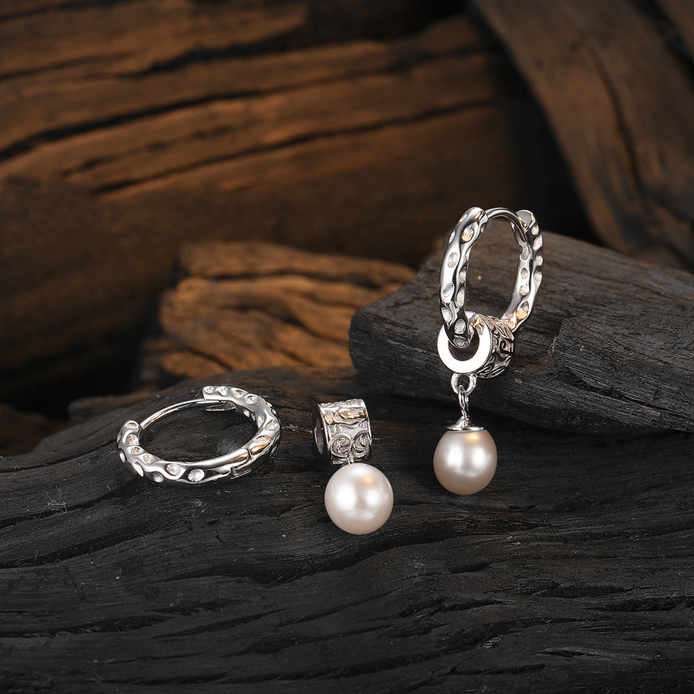 S925 Sterling Silver Water Pearl Earrings