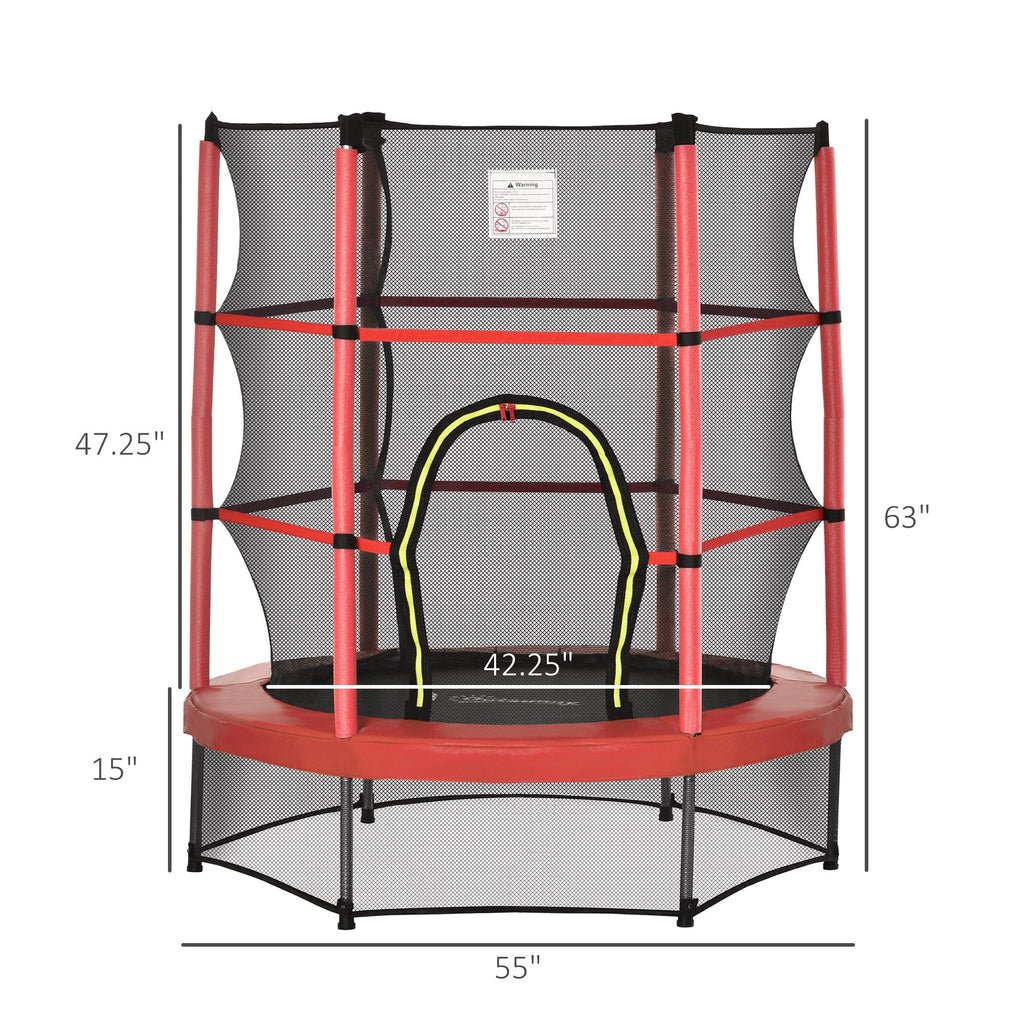 5FT Kids Trampoline with Enclosure Net for Age 3 to 6 Years