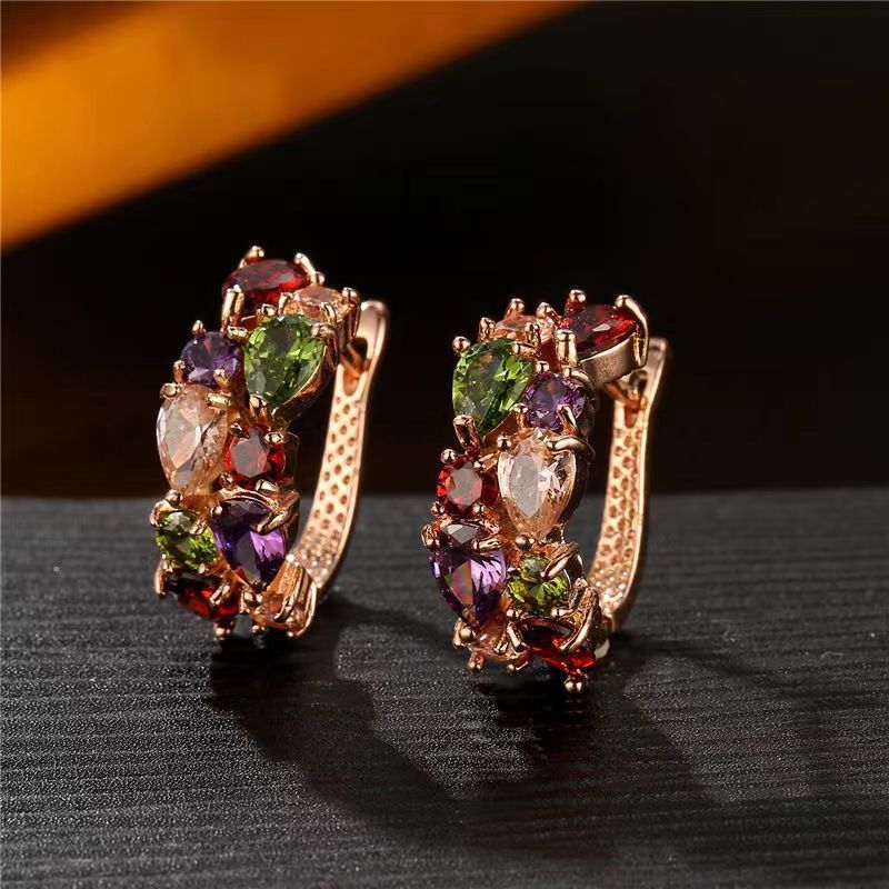 Free Diamond Crystal Zircon Ear Clip Affordable Luxury Earrings Women