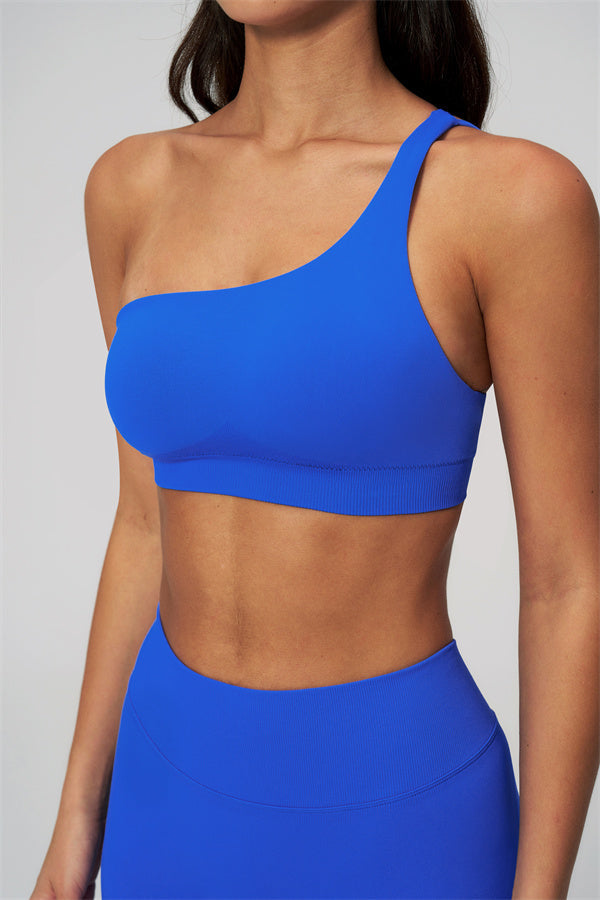 The Empower One-Shoulder Sports Bra Shorts 2-Piece Set