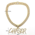 European And American Hip-hop Letters Custom Necklace Stitching Pendant