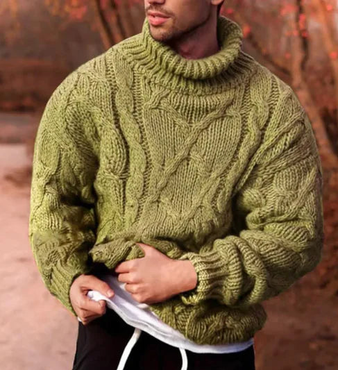 Cozy Turtleneck Knit Jacket Sweater