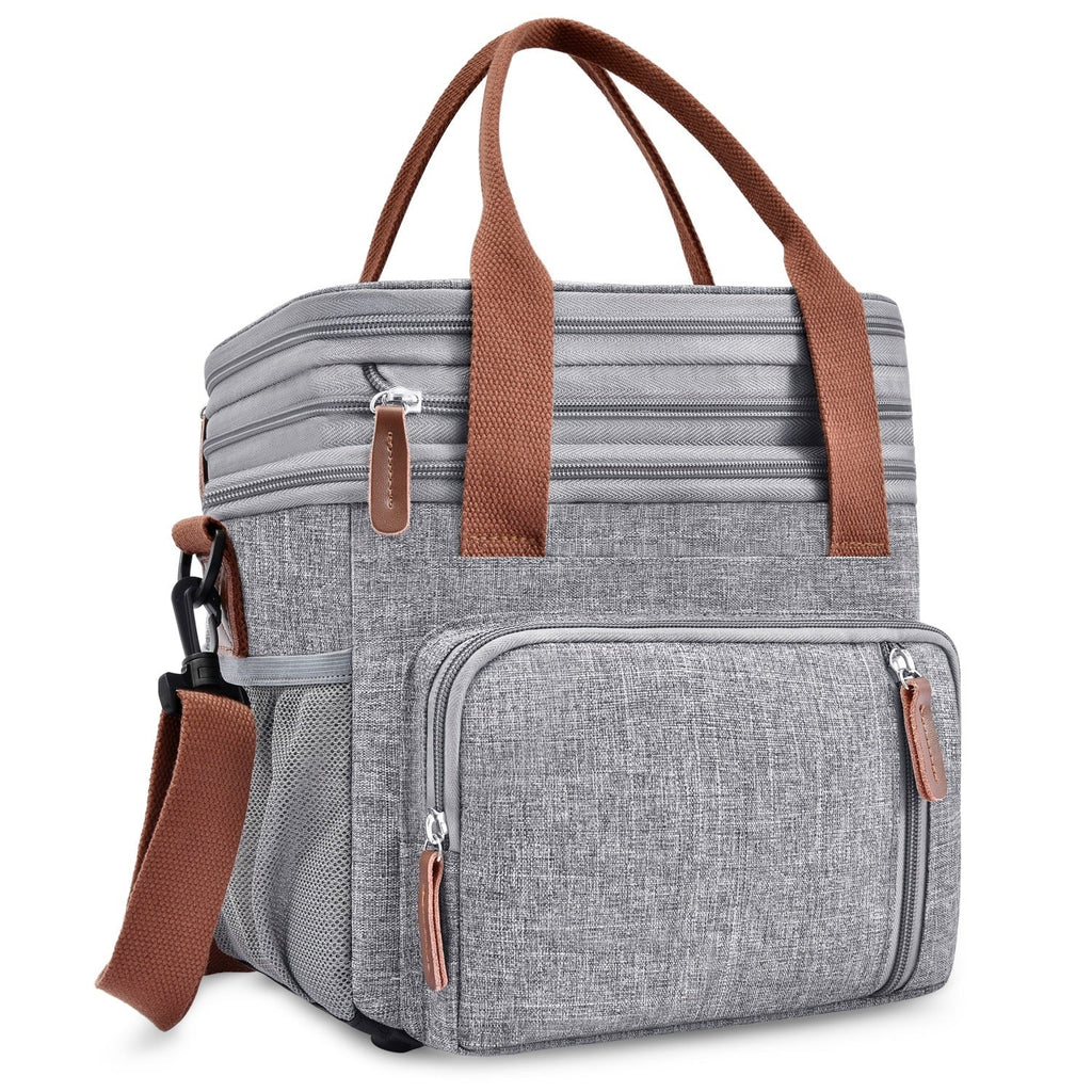Fresh-keeping And Cold-keeping Double Layer Lunch Bag Stylish And Portable Outdoor