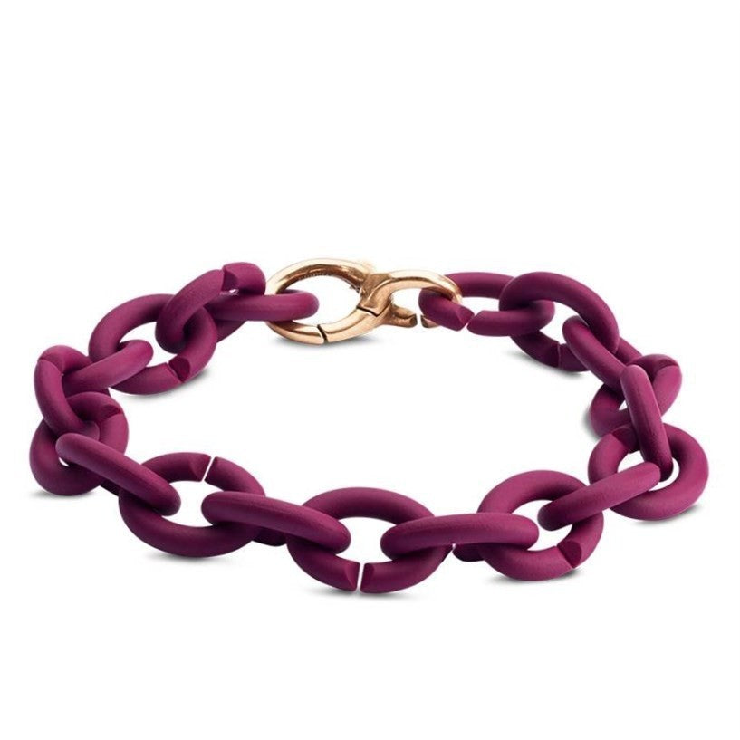 Basic Style Graphite Silver Bracelet