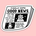 "Good News" Dog Newspaper Sticker
