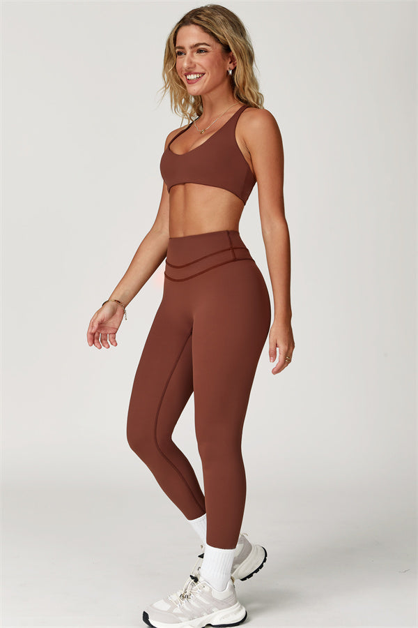 The Boost Crossback Sports Bra Enigma Leggings 2-Piece Set