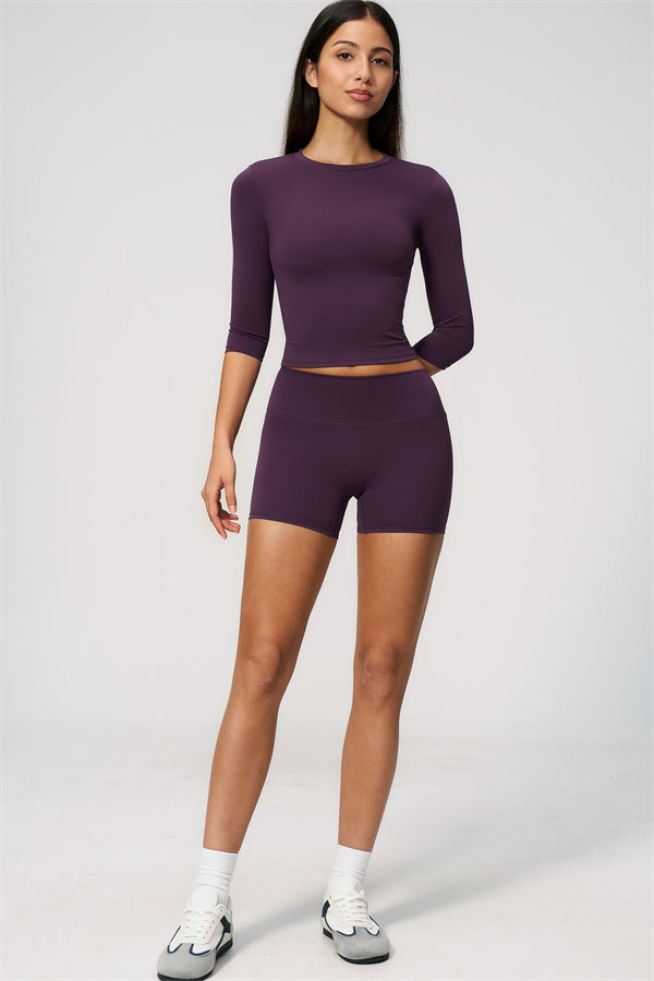 The Natalia Half-Sleeve Top Shorts 2-Piece Set