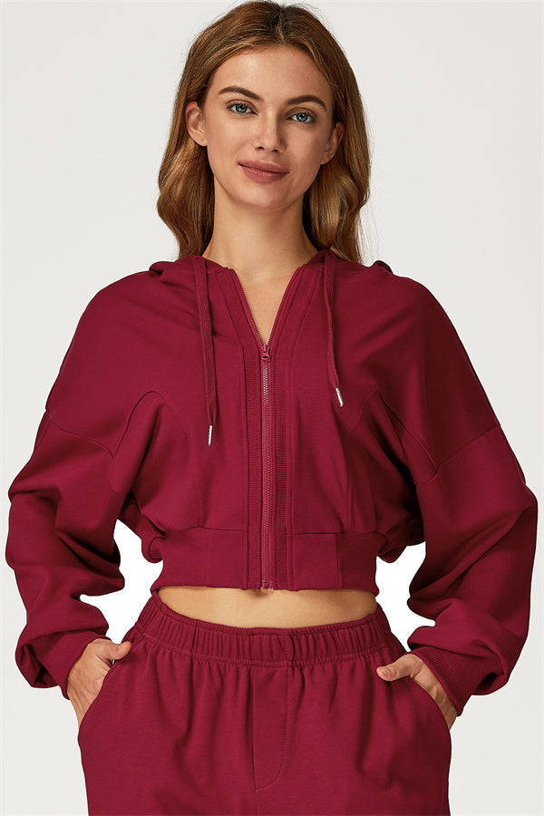 The Glacier Crop Hoodie Shorts 2-Piece Set