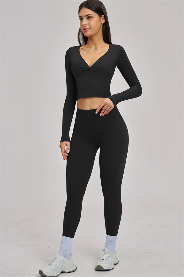 The Swoon Long Sleeve Crop top Leggings 2-Piece Set