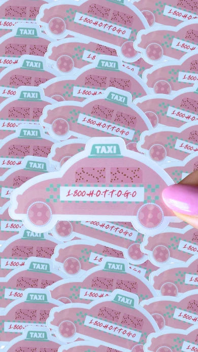 Hot To Go Cab Sticker