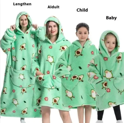 Lazy Blanket Hoodie Family Party Gift