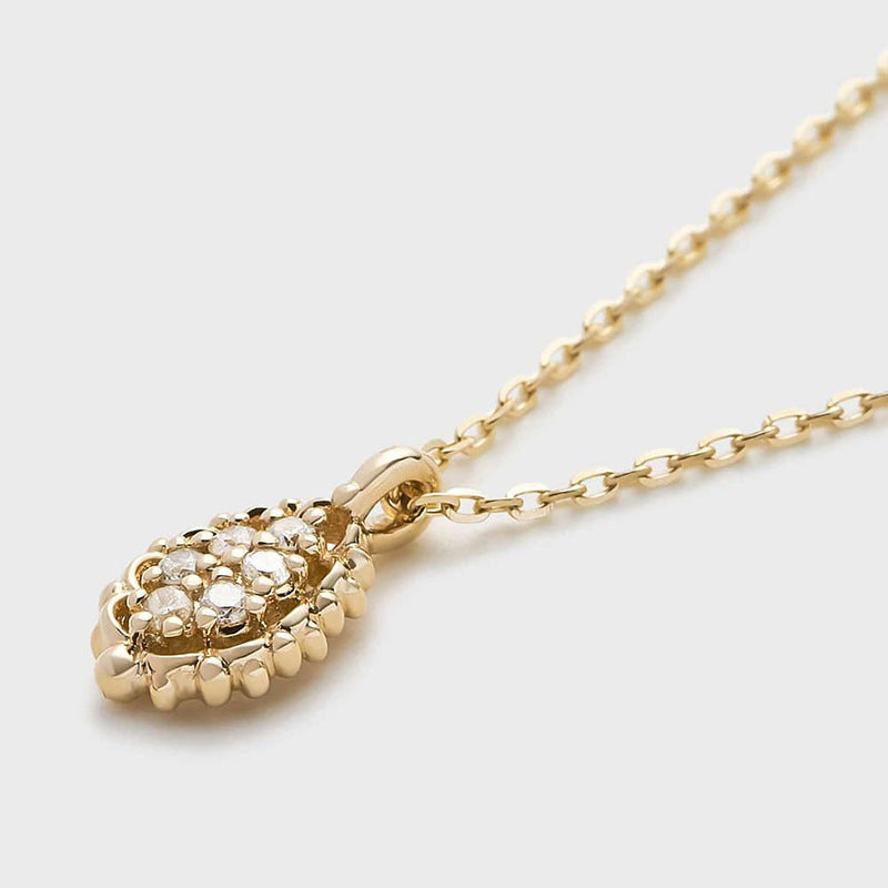 Lace Vase S925 Silver Plated 14K Gold White Zirconium Necklace