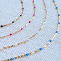 Color Pop Enamel Chain Necklace