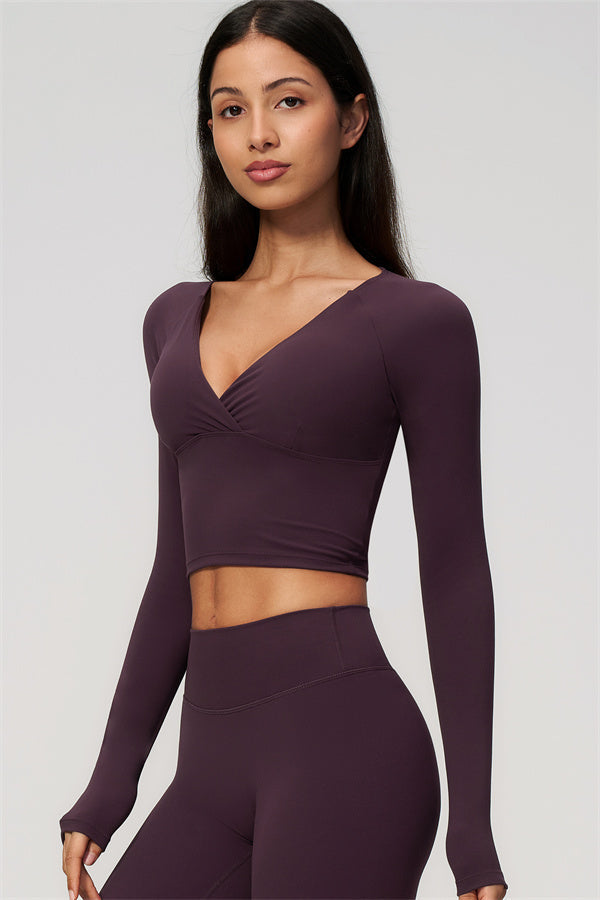 The Lox Long Sleeve Crop top Shorts 2-Piece Set
