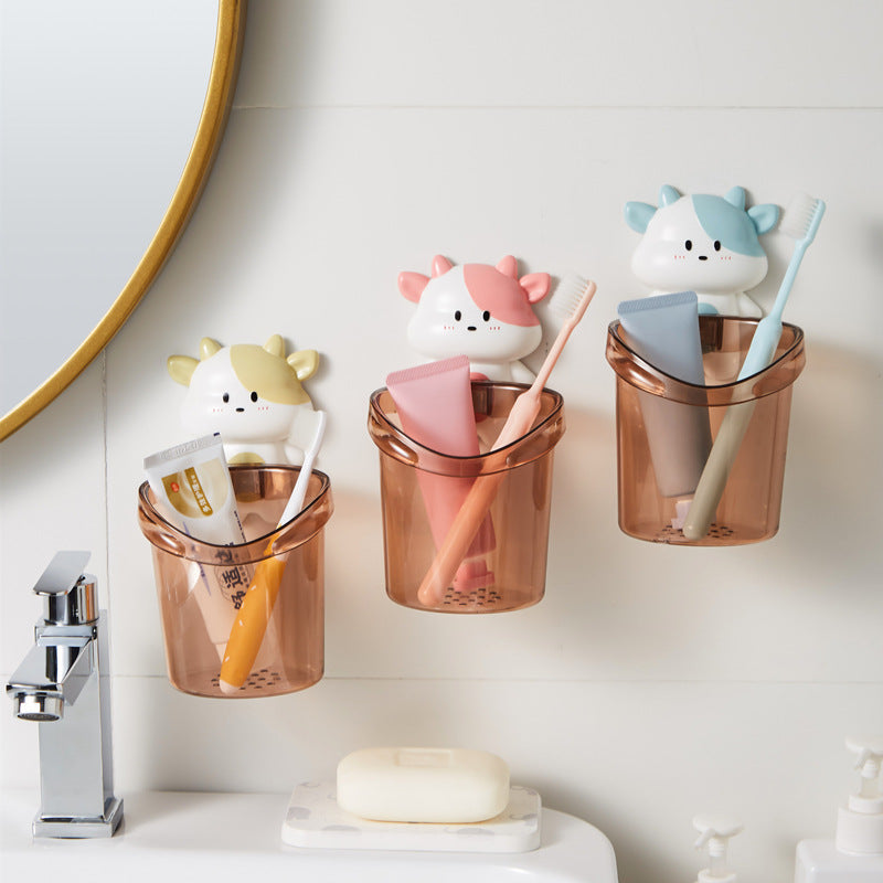 Bathroom Shelf Free Punch Wall Hanging Makeup Brush Storage Box