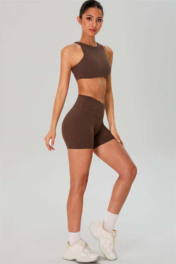 The Jewel Crop Top Crossover Shorts 2-Piece Set