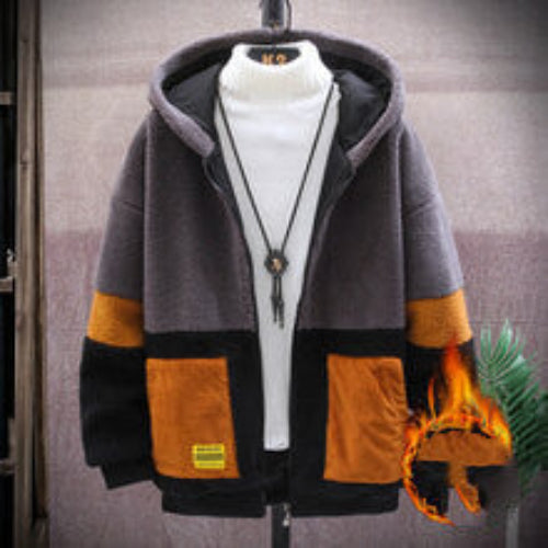 Premium Lamb Wool Blend Hooded Coat – Hong Kong-Inspired Sophistication
