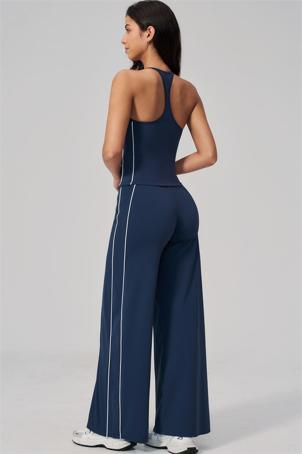 The Breathe Crop Top Straight Leg Pants 2-Piece Set