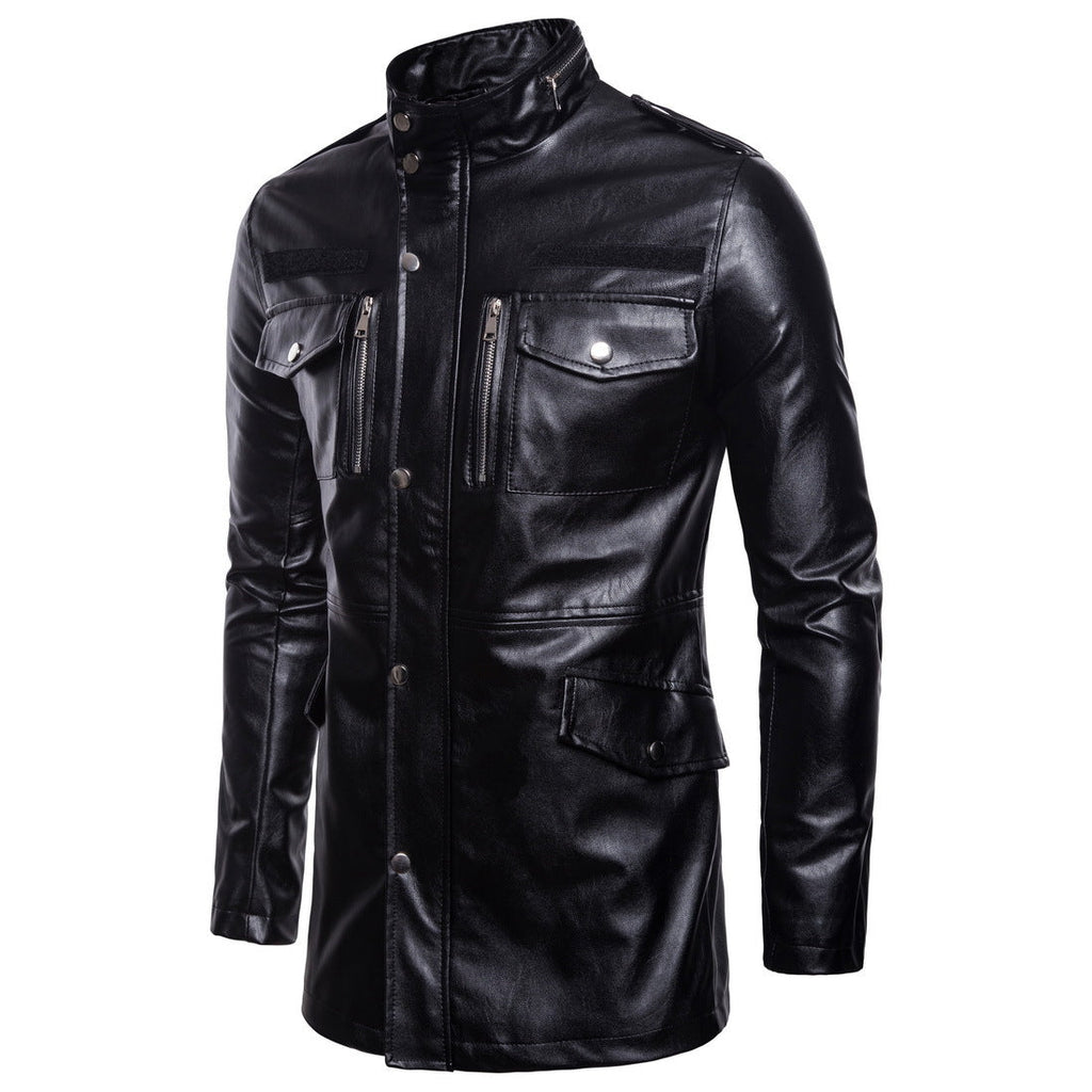 Men's Fashion Long Jacket with Four Pockets (B036)
