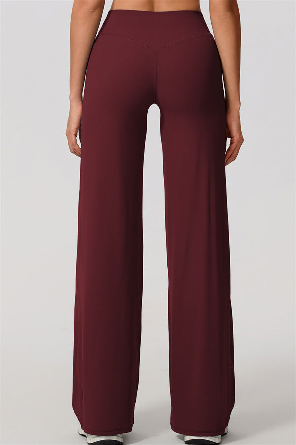 The Nestle Long Sleeve Crop Top Straight Leg Pants 2-Piece Set
