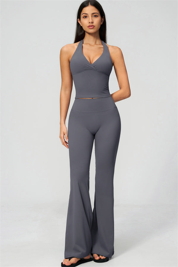 The Lox Crop top Flared Leggings 2-Piece Set