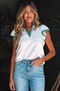 Candace Ruffled Sleeve Collared Blouse