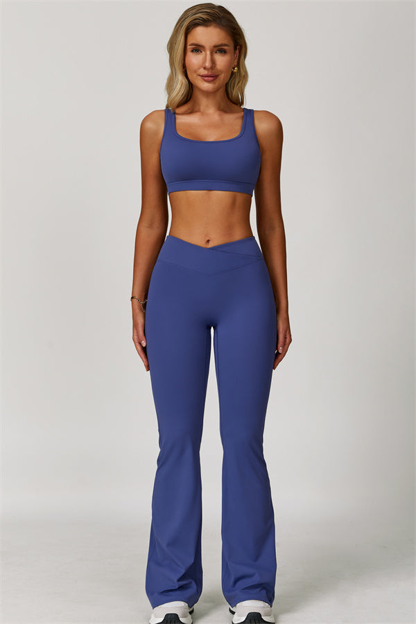 The Lavish Sports Bra Flared Leggings 2-Piece Set
