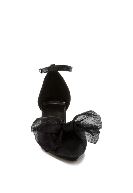 Cadell Bow Detail Satin Sandals