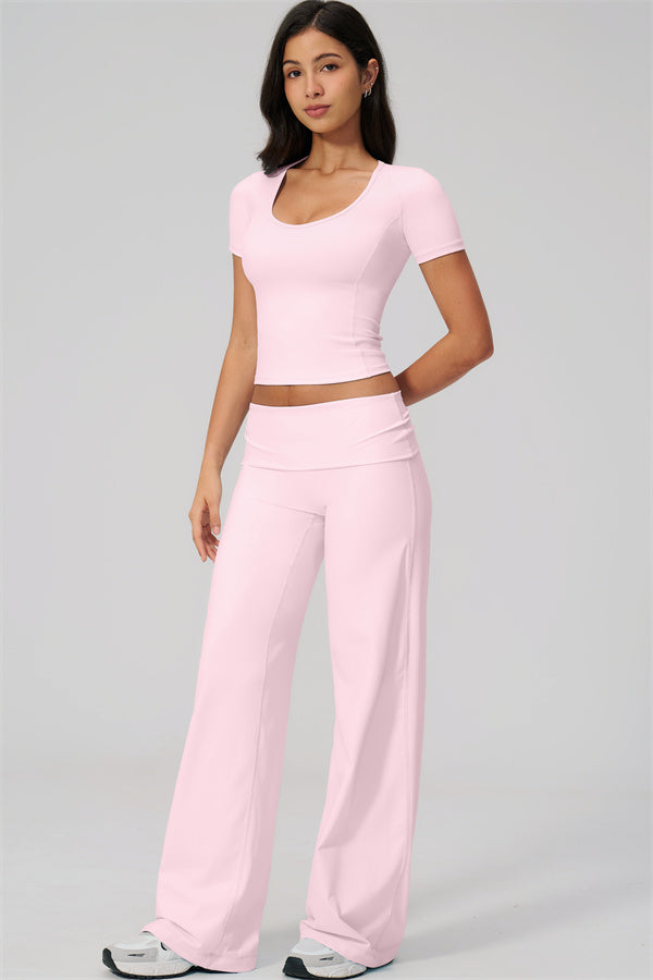 The Daring T-shirt Straight Leg Pants 2-Piece Set