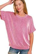 Zenana Corded Rib Short Sleeve T-Shirt