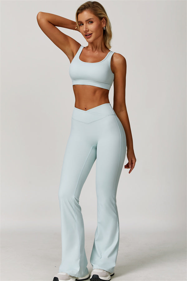 The Lavish Sports Bra Flared Leggings 2-Piece Set