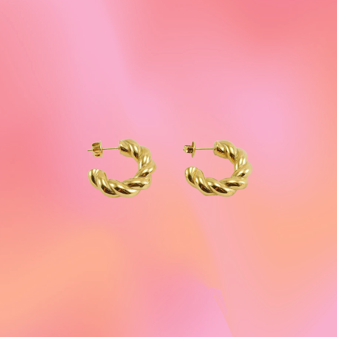 Titanium twisted hoop