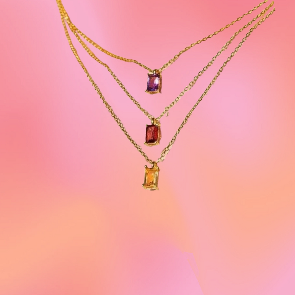 Birthstone Titanium Necklace