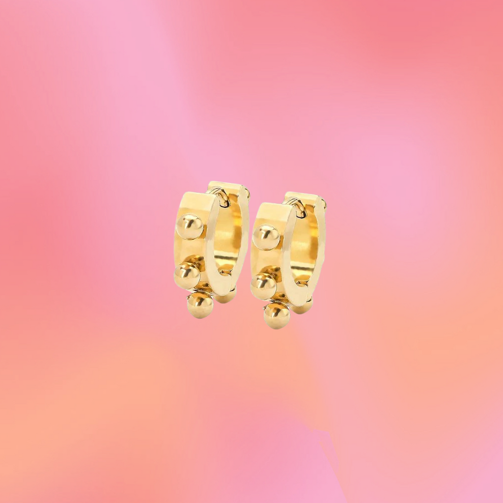 Bobble Titanium Hoop Earrings