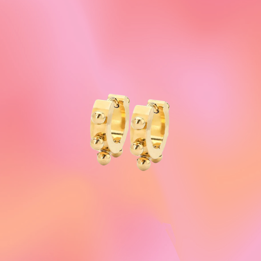 Bobble Titanium Hoop Earrings