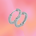 Mini Textured Titanium Hoop