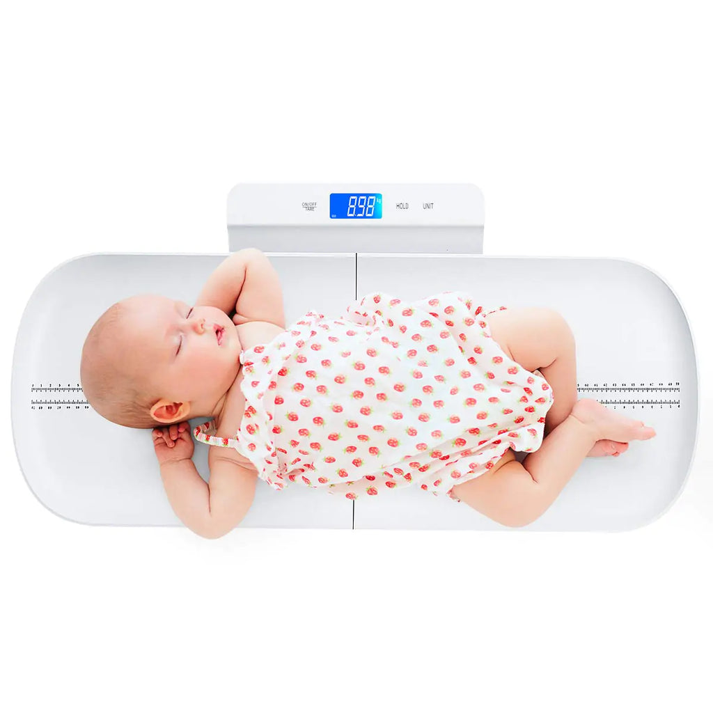 KUBEI Baby Scale Digital Infant Scale Multi-Function Digital Scale for Pets Toddler Scale with Measure Babies Weight and Height Tray Precision Digital Puppy Scale with kg/lb/oz Holding Function