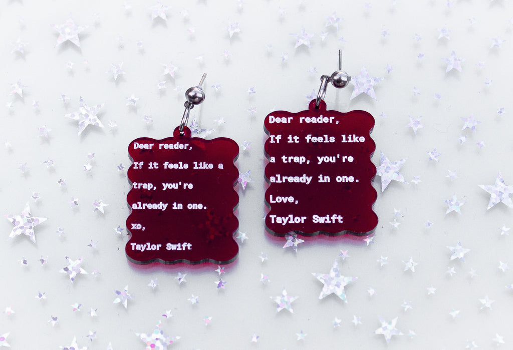 Dear Reader Taylor Swift Earrings